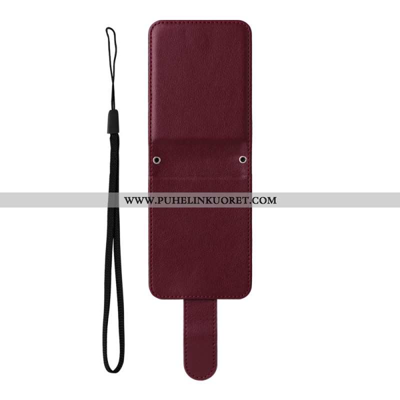 Puhelinkuoret Samsung Galaxy Z Flip 7 Fe Nahkakuvioinen Korttikotelo