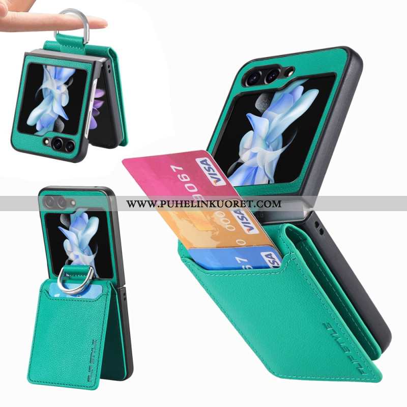 Kuori Samsung Galaxy Z Flip 7 Fe Korttikotelon Teline Ja Sormus