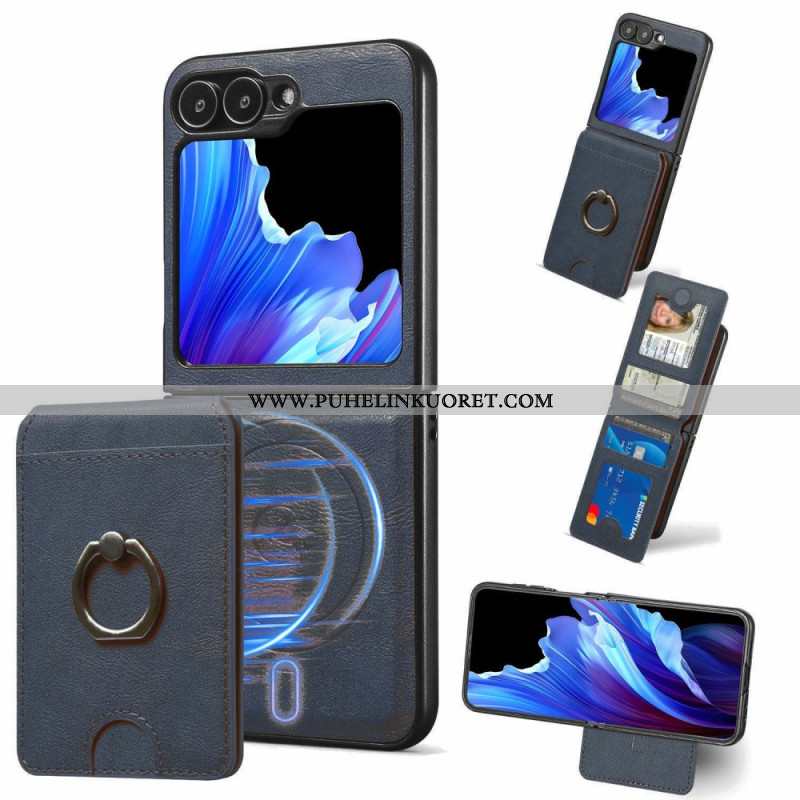 Kuori Samsung Galaxy Z Flip 7 Fe Magneettinen Ja Irrotettavalla Korttipidikkeellä Suojakuori