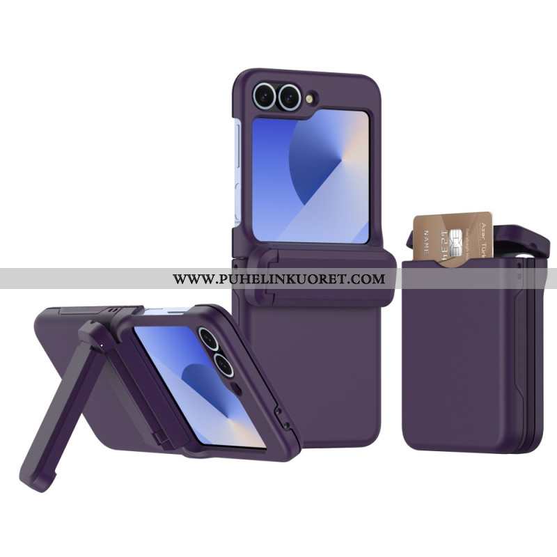 Kuori Samsung Galaxy Z Flip 7 Fe Sisäänrakennettu Jalusta Ja Korttipidike
