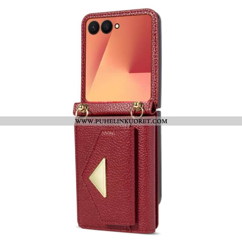 Kuori Samsung Galaxy Z Flip 7 Korttikotelo Ja Rannehihna