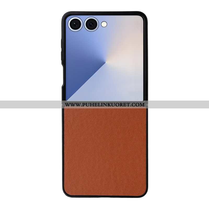 Case Samsung Galaxy Z Flip 7 Puhelinkuoret Yksivärinen Nahkaefekti