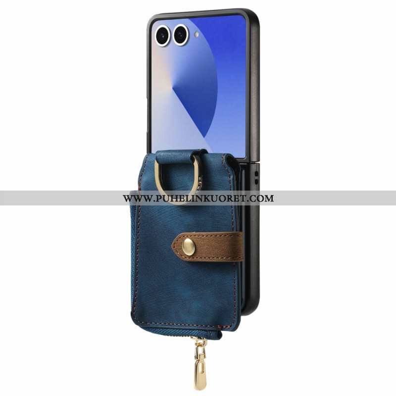 Kuori Samsung Galaxy Z Flip 7 Vetoketjullinen Tasku Ja Korttipidike