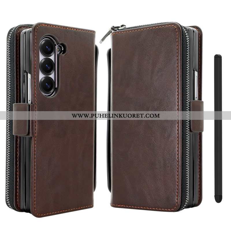 Samsung Galaxy Z Fold 7 Vetoketjullinen Pussi Ja Hihna