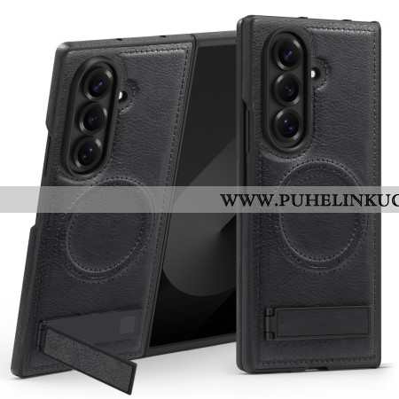 Kuori Samsung Galaxy Z Fold 7 Magsafe-nahkaefekti Ja Jalusta