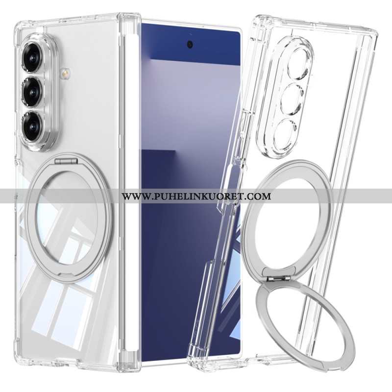 Kuori Samsung Galaxy Z Fold 7 Läpikuultava Magneettinen Sarana Jalustalla Suojakuori