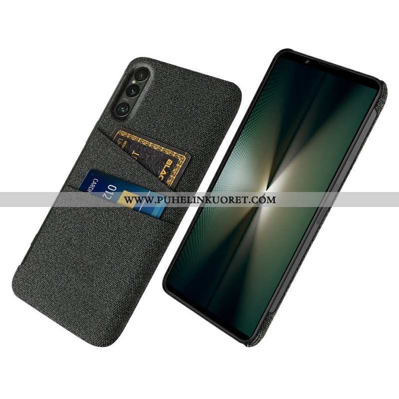 Kuori Sony Xperia 1 Vii Kangasefektikorttikotelo