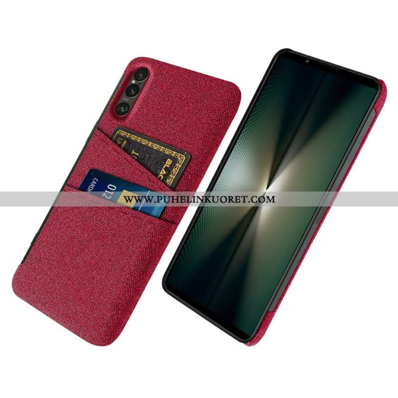 Kuori Sony Xperia 1 Vii Kangasefektikorttikotelo