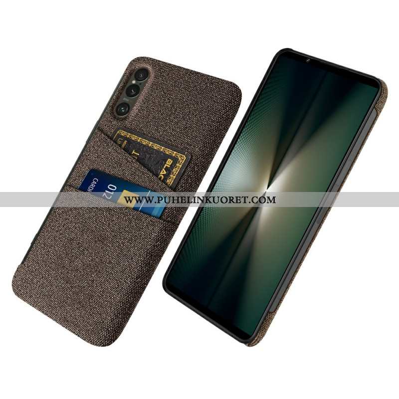 Kuori Sony Xperia 1 Vii Kangasefektikorttikotelo