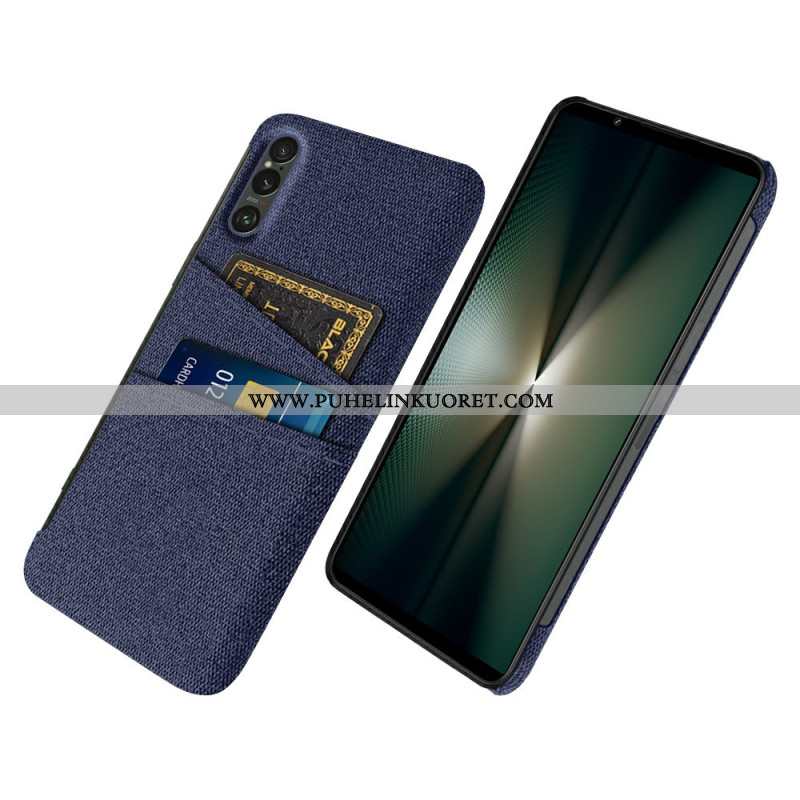 Kuori Sony Xperia 1 Vii Kangasefektikorttikotelo