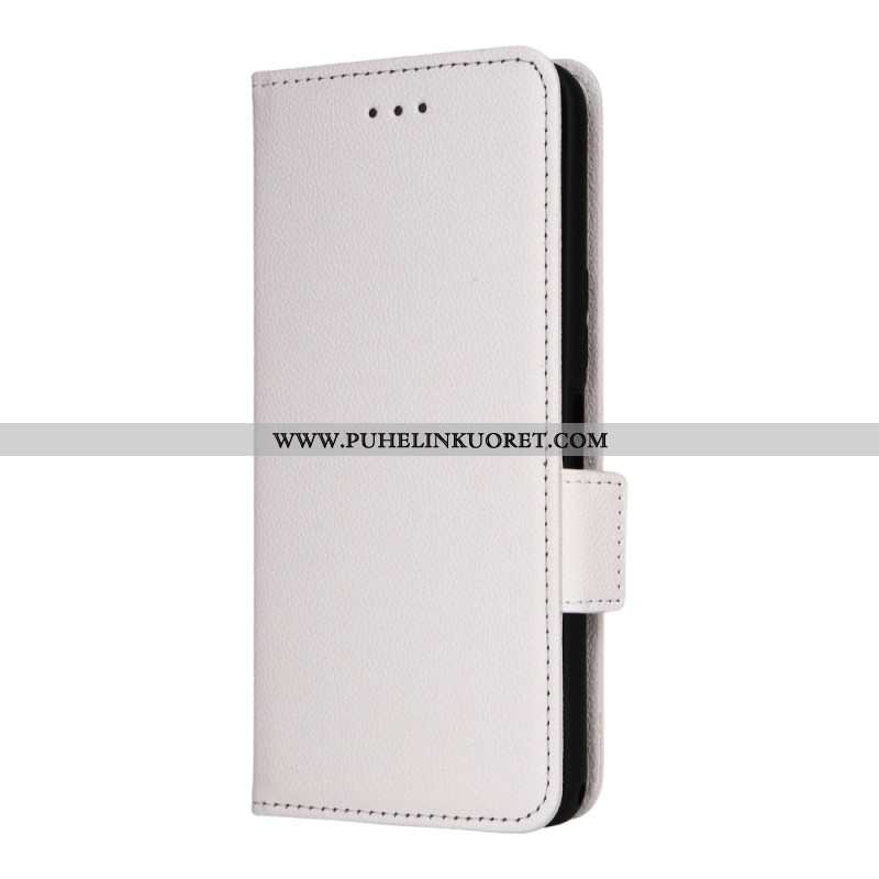 Nahkakotelo Sony Xperia 1 Vii Litsikuvio Hihnalla