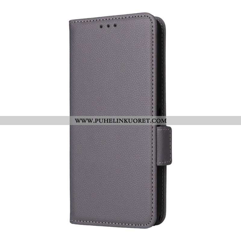 Nahkakotelo Sony Xperia 1 Vii Litsikuvio Hihnalla