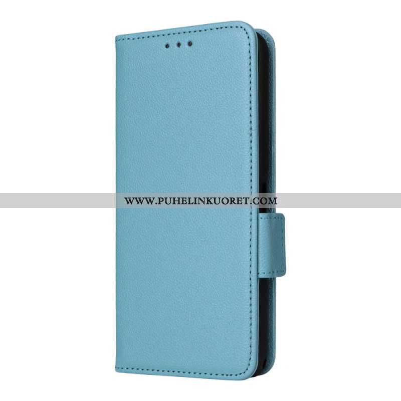 Nahkakotelo Sony Xperia 1 Vii Litsikuvio Hihnalla