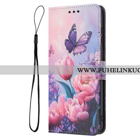 Kotelot Sony Xperia 1 Vii Kukka- Ja Perhoskuvio