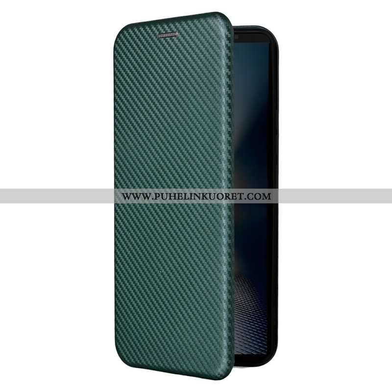 Nahkakotelo Sony Xperia 1 Vii Hiilikuitu