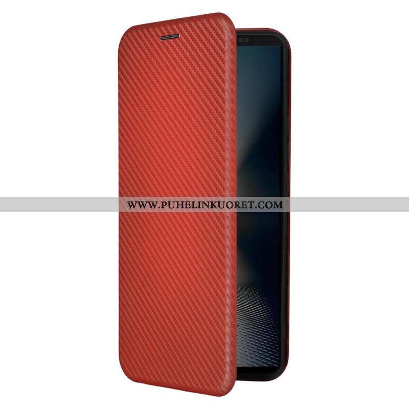 Nahkakotelo Sony Xperia 1 Vii Hiilikuitu