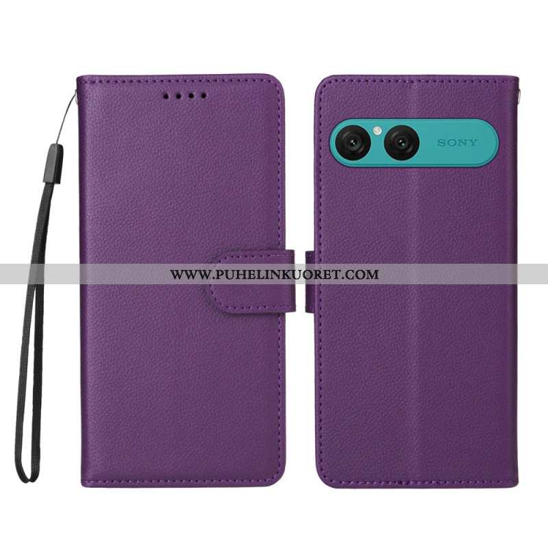 Kotelot Sony Xperia 10 Vii Puhelinkuoret Nahkakuvio Ja Rfid-esto