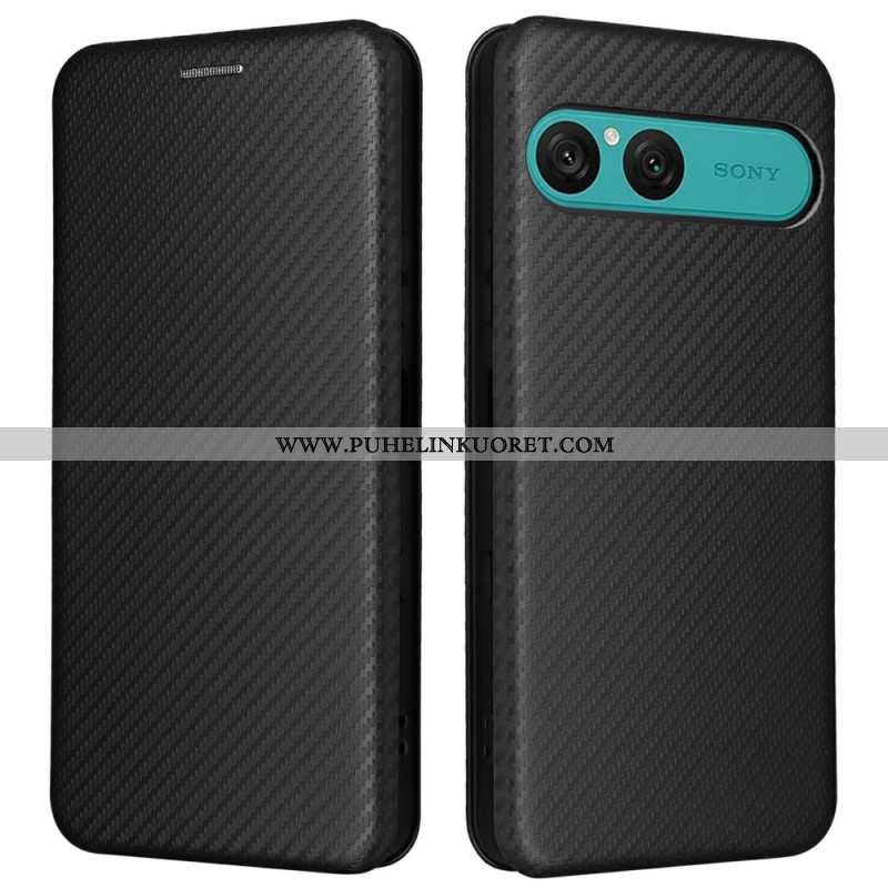 Nahkakotelo Sony Xperia 10 Vii Hiilikuitu