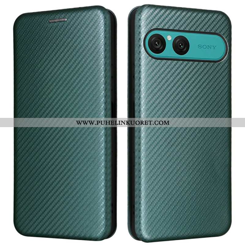 Nahkakotelo Sony Xperia 10 Vii Hiilikuitu