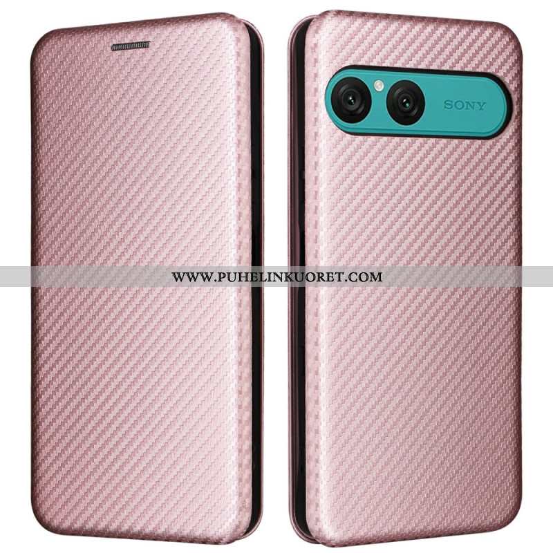 Nahkakotelo Sony Xperia 10 Vii Hiilikuitu