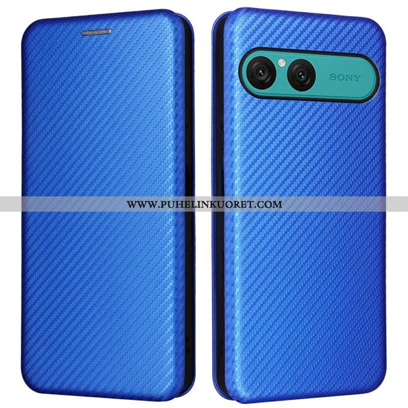 Nahkakotelo Sony Xperia 10 Vii Hiilikuitu