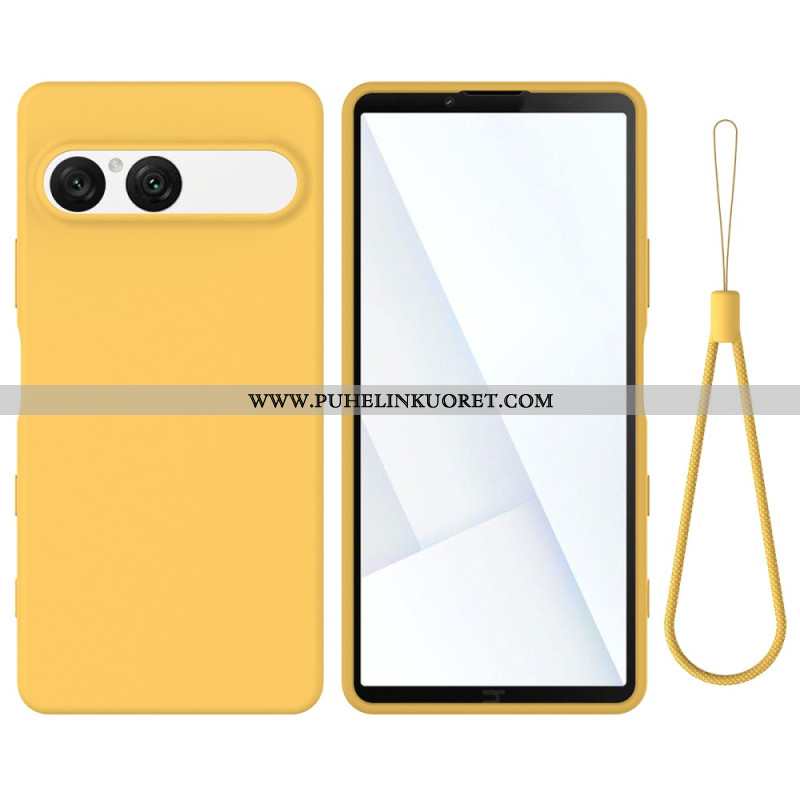 Kuori Sony Xperia 10 Vii Silikoni Hihnalla Suojakuori