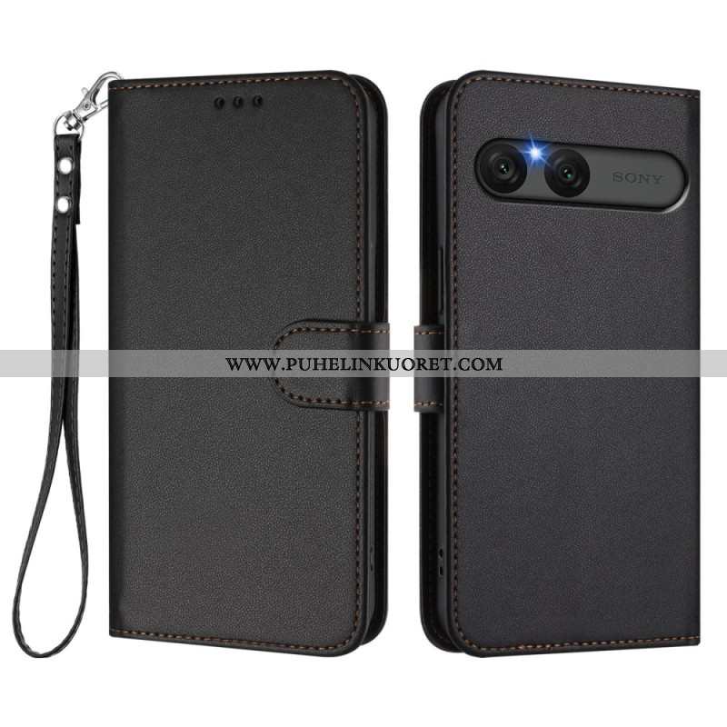 Kotelot Sony Xperia 10 Vii Yksivärinen Keinonahka Suojakuori