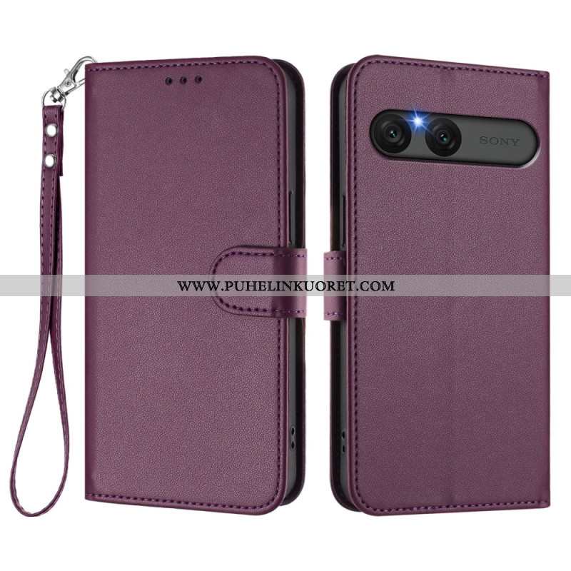 Kotelot Sony Xperia 10 Vii Yksivärinen Keinonahka Suojakuori