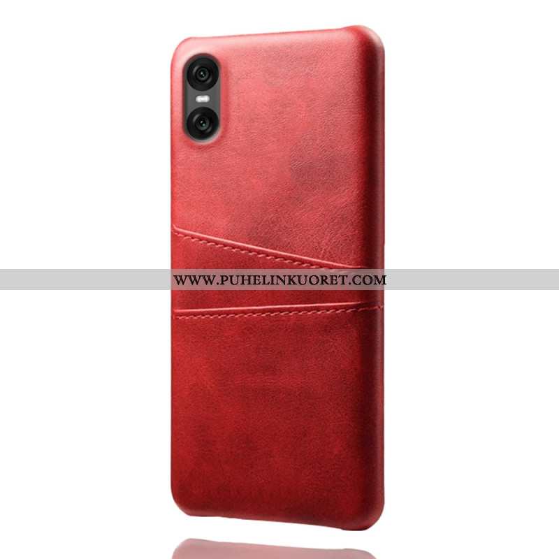 Puhelinkuoret Sony Xperia 10 Vii Nahkamainen Korttikotelo