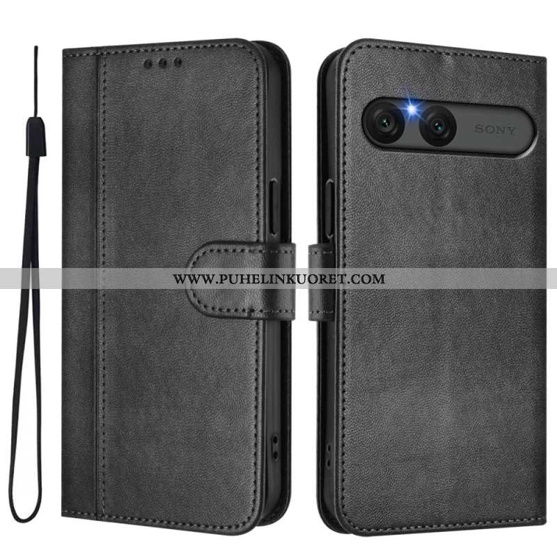 Nahkakotelo Sony Xperia 10 Vii Retrotyylinen
