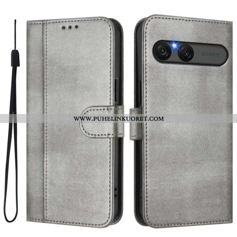 Nahkakotelo Sony Xperia 10 Vii Retrotyylinen