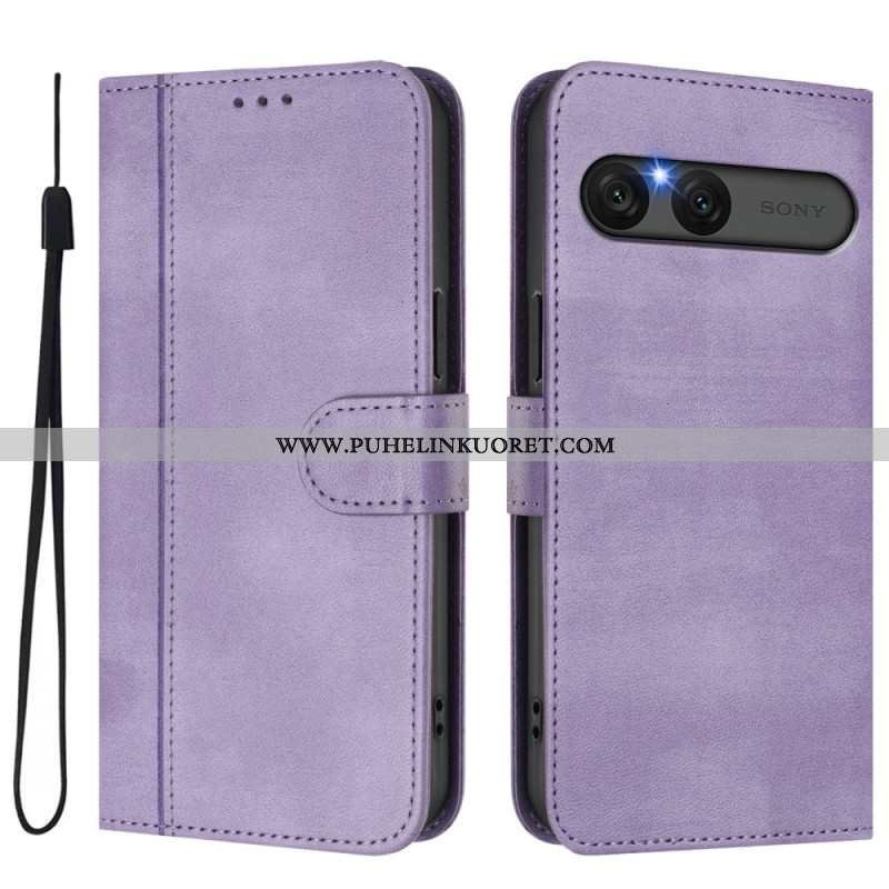 Nahkakotelo Sony Xperia 10 Vii Retrotyylinen