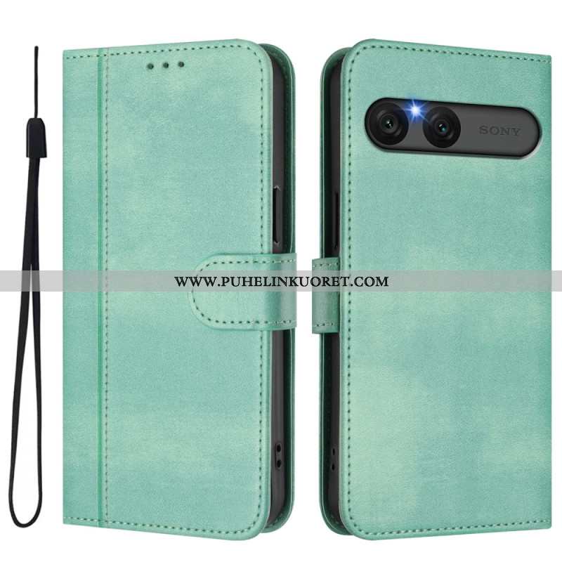 Nahkakotelo Sony Xperia 10 Vii Retrotyylinen