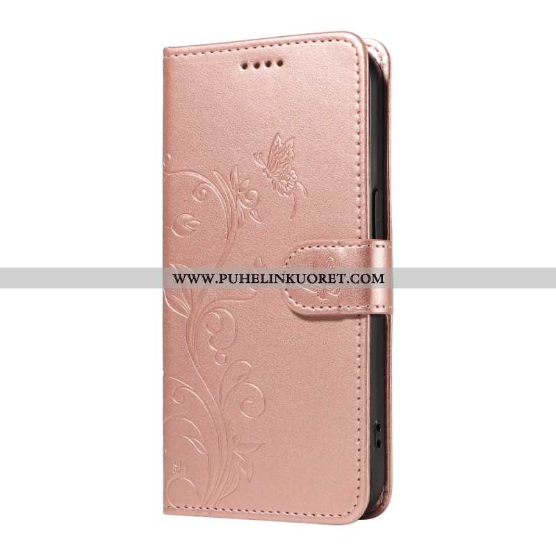 Kotelot Xiaomi 15 Pro Kukka- Ja Perhoskuvio