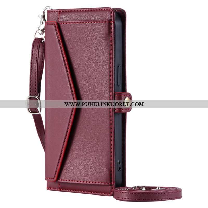 Kotelot Xiaomi 15 Pro Clutch-tyylinen Lompakko Hihnalla Ja Olkahihnalla