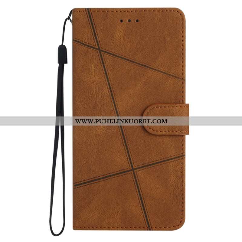 Kotelot Xiaomi 15 Pro Viivoja Ja Raitoja Hihnalla Suojakuori