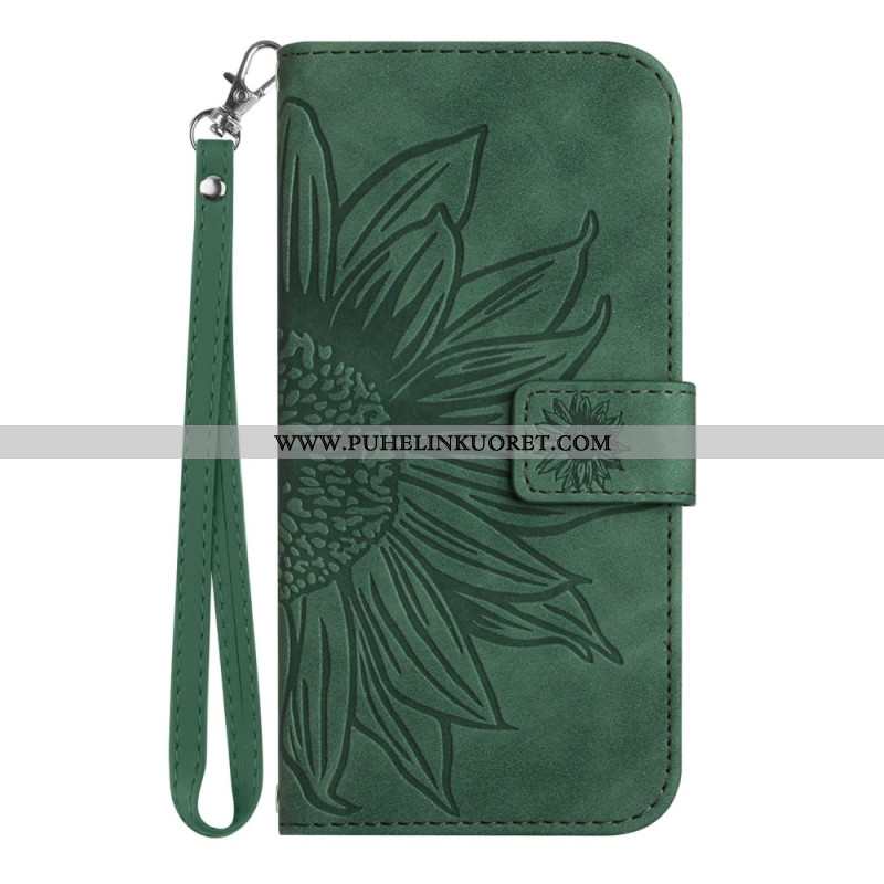 Kotelot Xiaomi 15 Ultra Auringonkukkakuvio Hihnalla Suojakuori