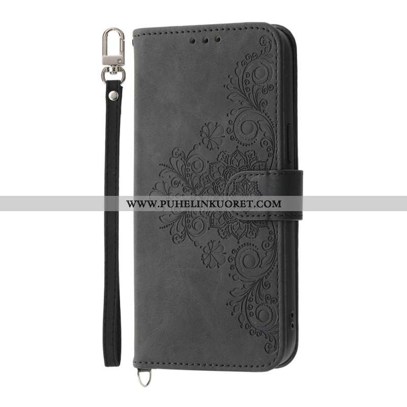 Kotelot Xiaomi 15 Ultra Kukkakuvio Hihnalla Ja Olkahihnalla