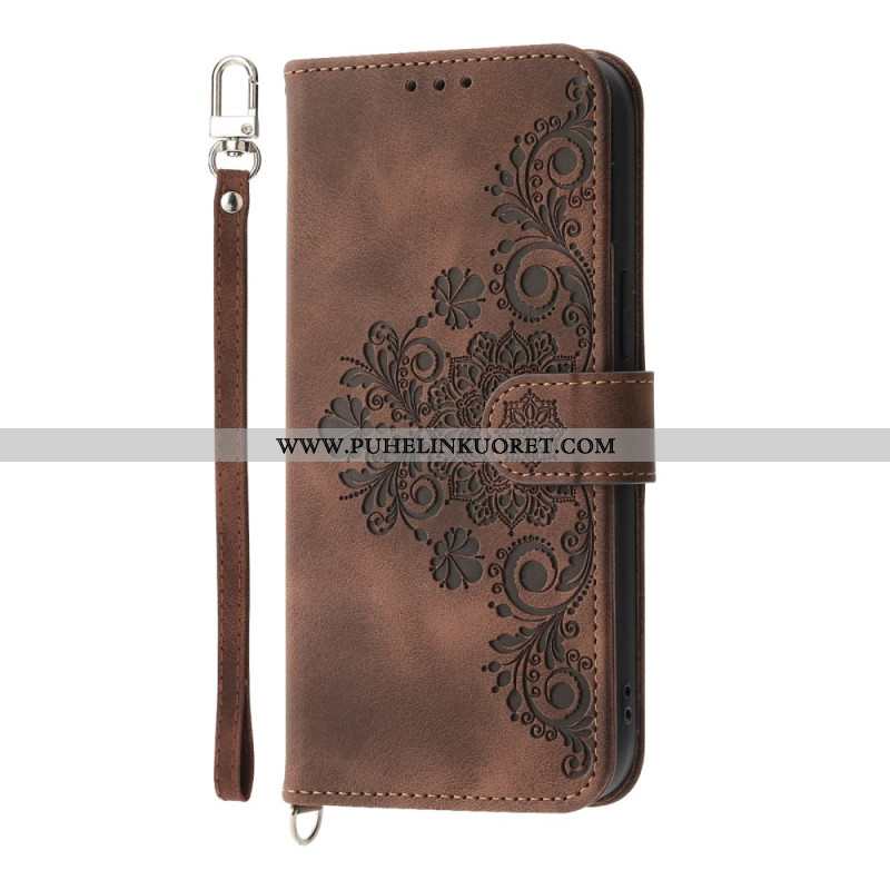 Kotelot Xiaomi 15 Ultra Kukkakuvio Hihnalla Ja Olkahihnalla