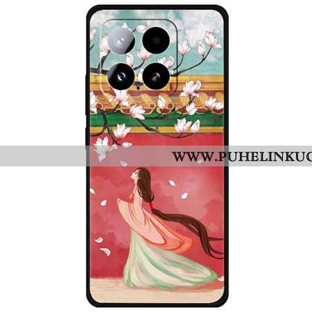 Kuori Xiaomi 15 Nainen Ja Persikankukkia