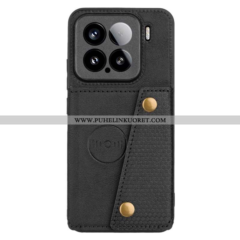 Kuori Xiaomi 15 Nahkamainen Korttikotelo Ja Teline