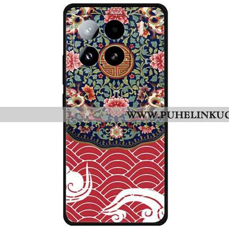 Kuori Xiaomi 15 Kukkakimppu Ja Lohikäärme