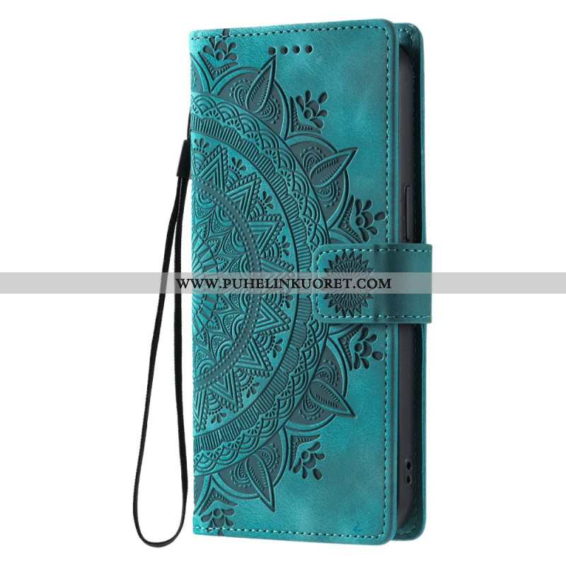 Nahkakotelo Xiaomi 15 Mandala-mokkanahkaefekti