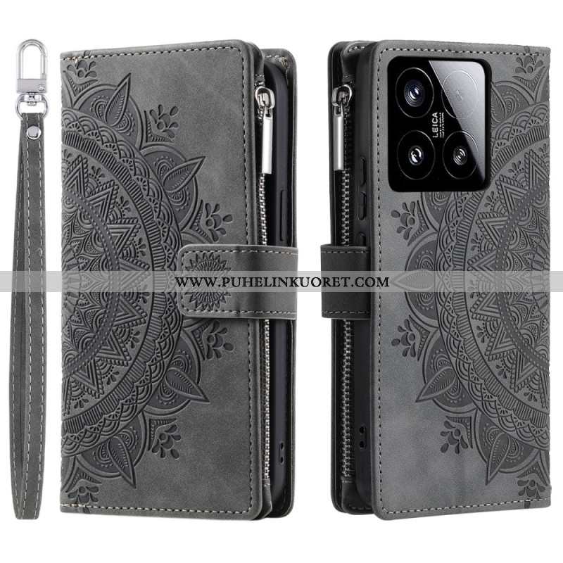 Kotelot Xiaomi 15 Mandala-mokkanahkakuvioinen Lompakko Suojakuori