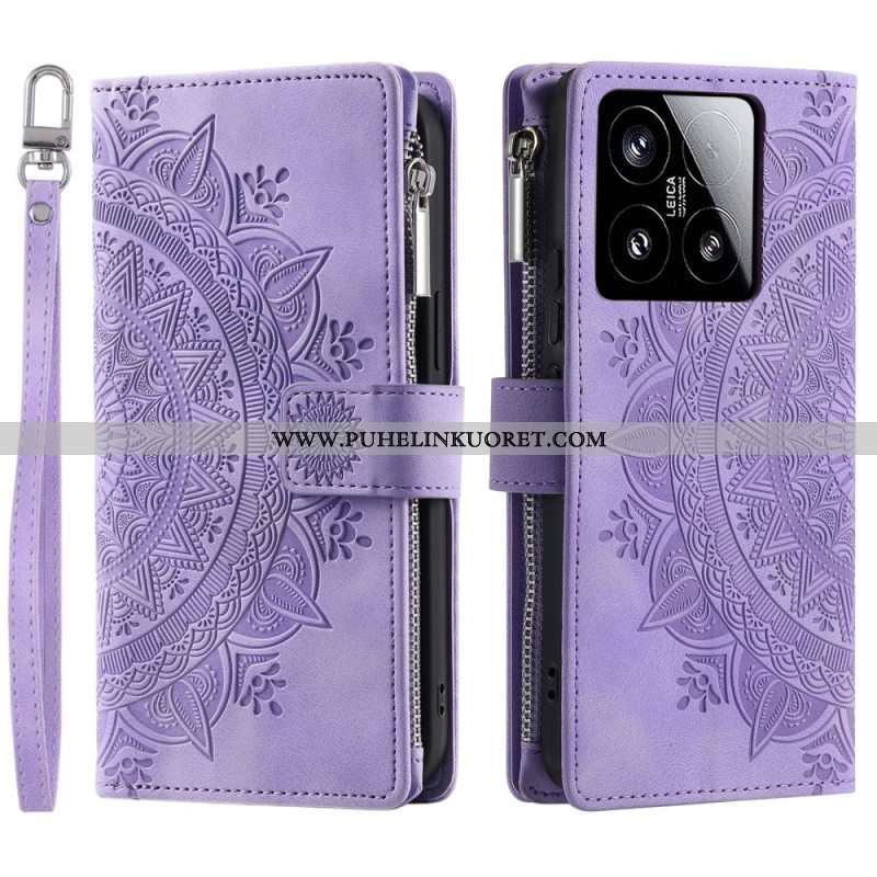 Kotelot Xiaomi 15 Mandala-mokkanahkakuvioinen Lompakko Suojakuori