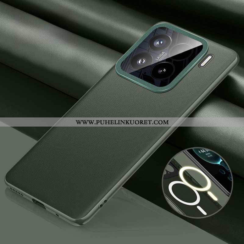 Kuori Xiaomi 15 Magsafe-yhteensopiva Nahkakuvioinen Suojakuori