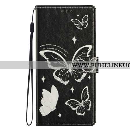 Kotelot Xiaomi 15t Pro Mustavalkoisia Perhosia