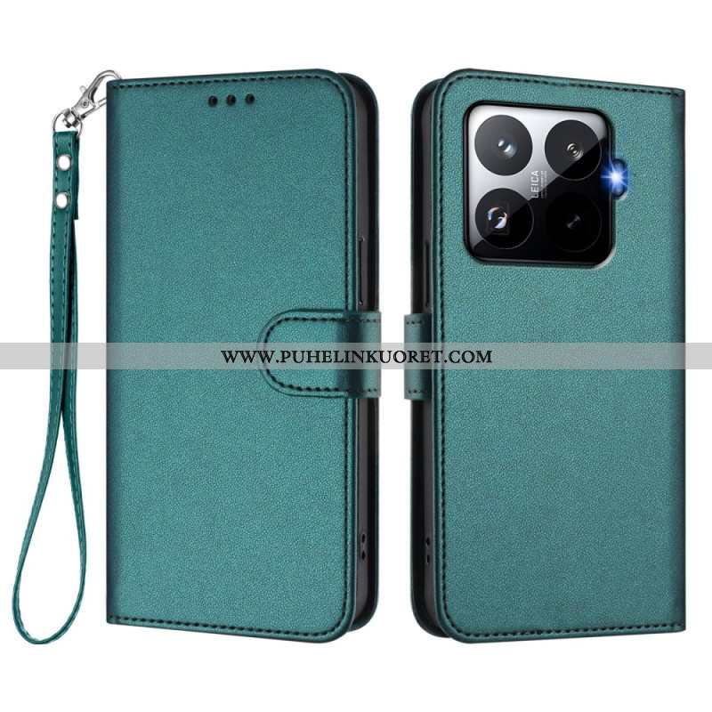 Kotelot Xiaomi 15t Pro Puhelinkuoret Magsafe Nahkaefekti Hihnalla