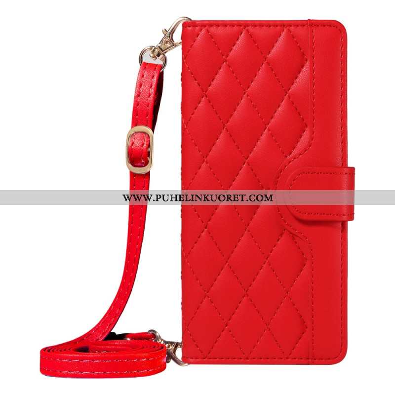 Nahkakotelo Xiaomi 15t Pro Tikattu Hihna Ja Olkahihna