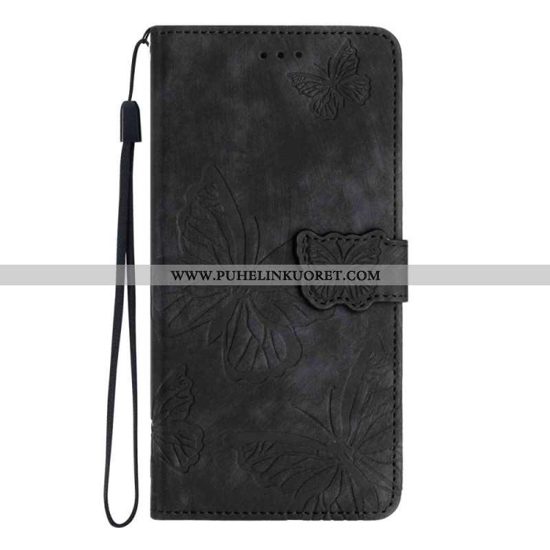 Nahkakotelo Xiaomi 15t Pro Mokkanahkaiset Perhoset